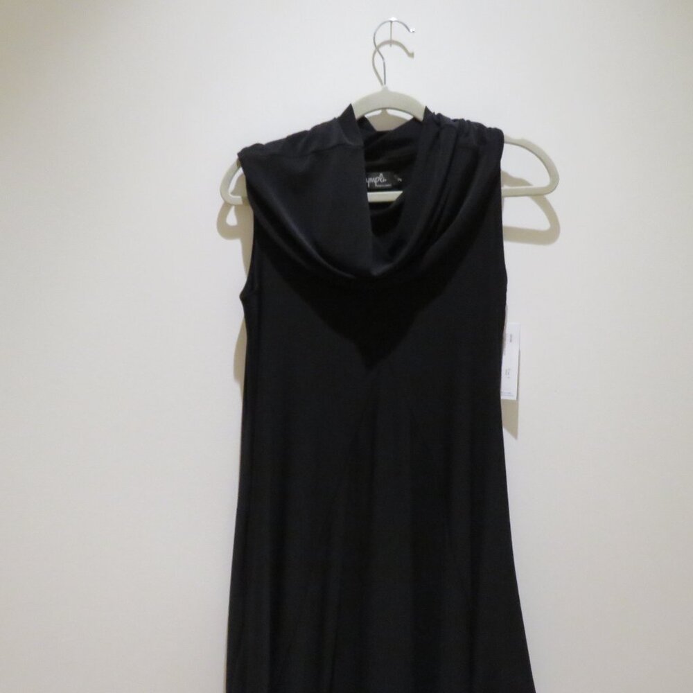 SYMPLI Sleeveless Dream Dress Black Bubble Hem Lantern Lagenlook Minimalist NWT - Picture 4 of 15